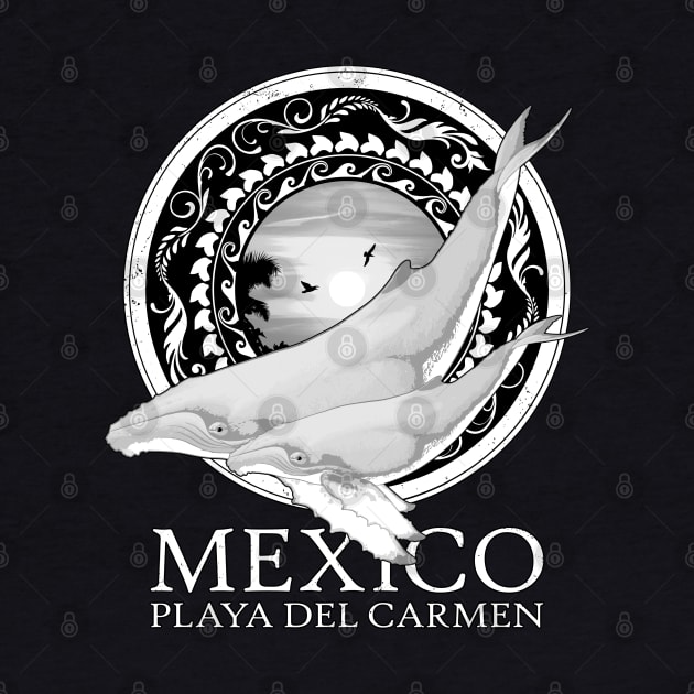 Humpback Whales Playa del Carmen Mexico by NicGrayTees